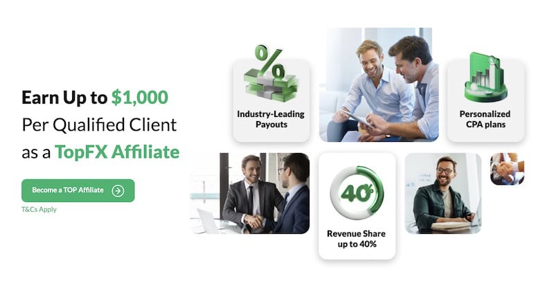 TopFX Affiliate Program Offers Earnings Up to $1,000 per Qualified Client